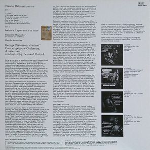 Bernard Haitink, Concertgebouw Orchestra Amsterdam / Debussy: La Mer, Prelude A L'Apres-Midi D'un Faune, Rhapsodie Pour Clarinette, Marche Ecossaise (LP)