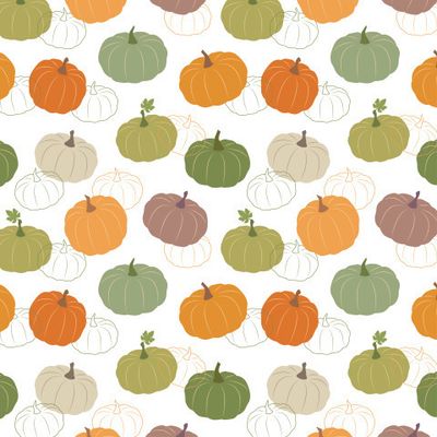Разноцветные тыквы Pumpkins Pattern