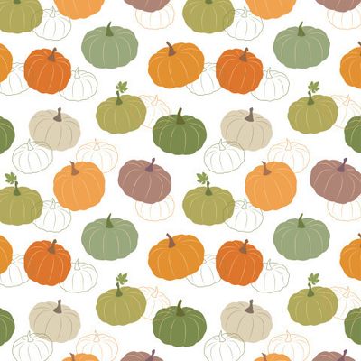 Разноцветные тыквы Pumpkins Pattern