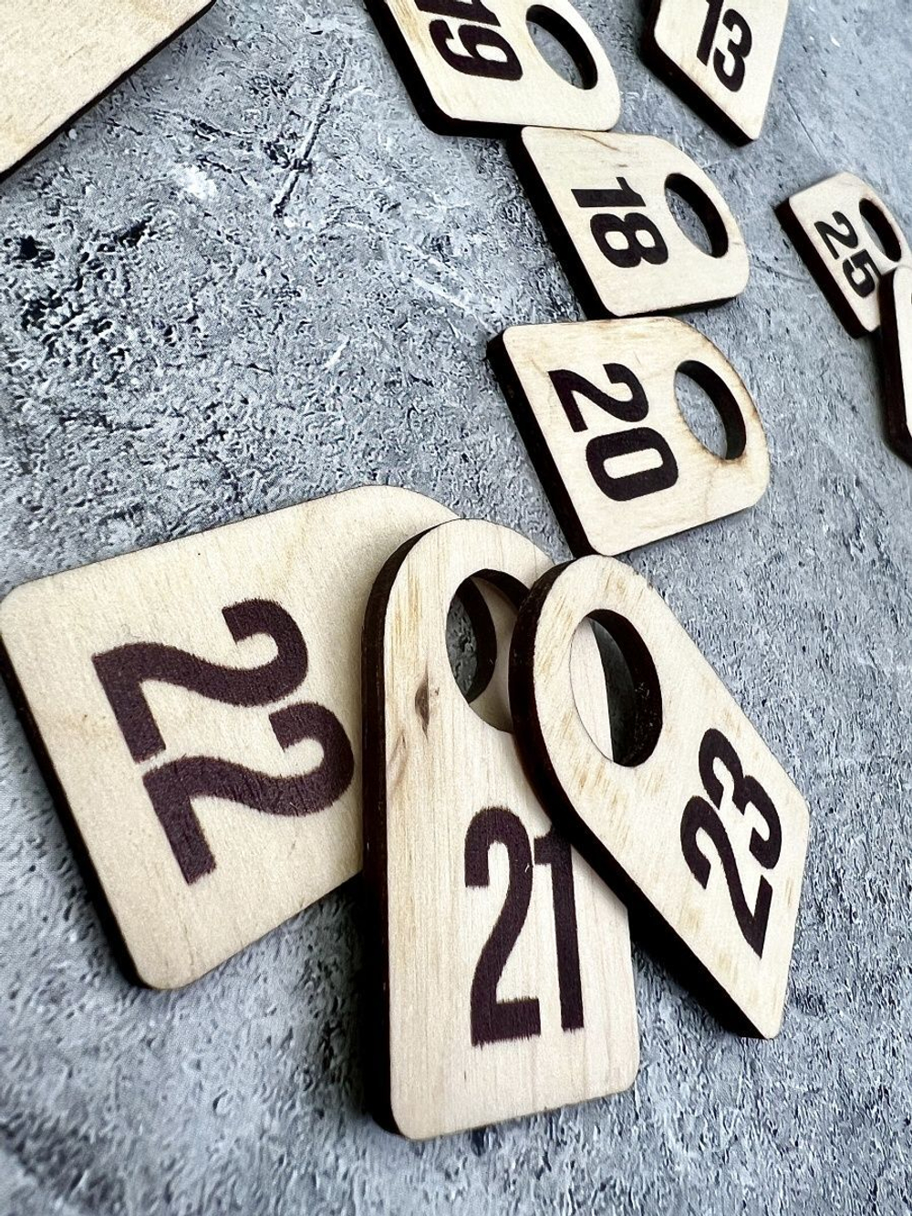 Номерки гардеробные набор 25 штук