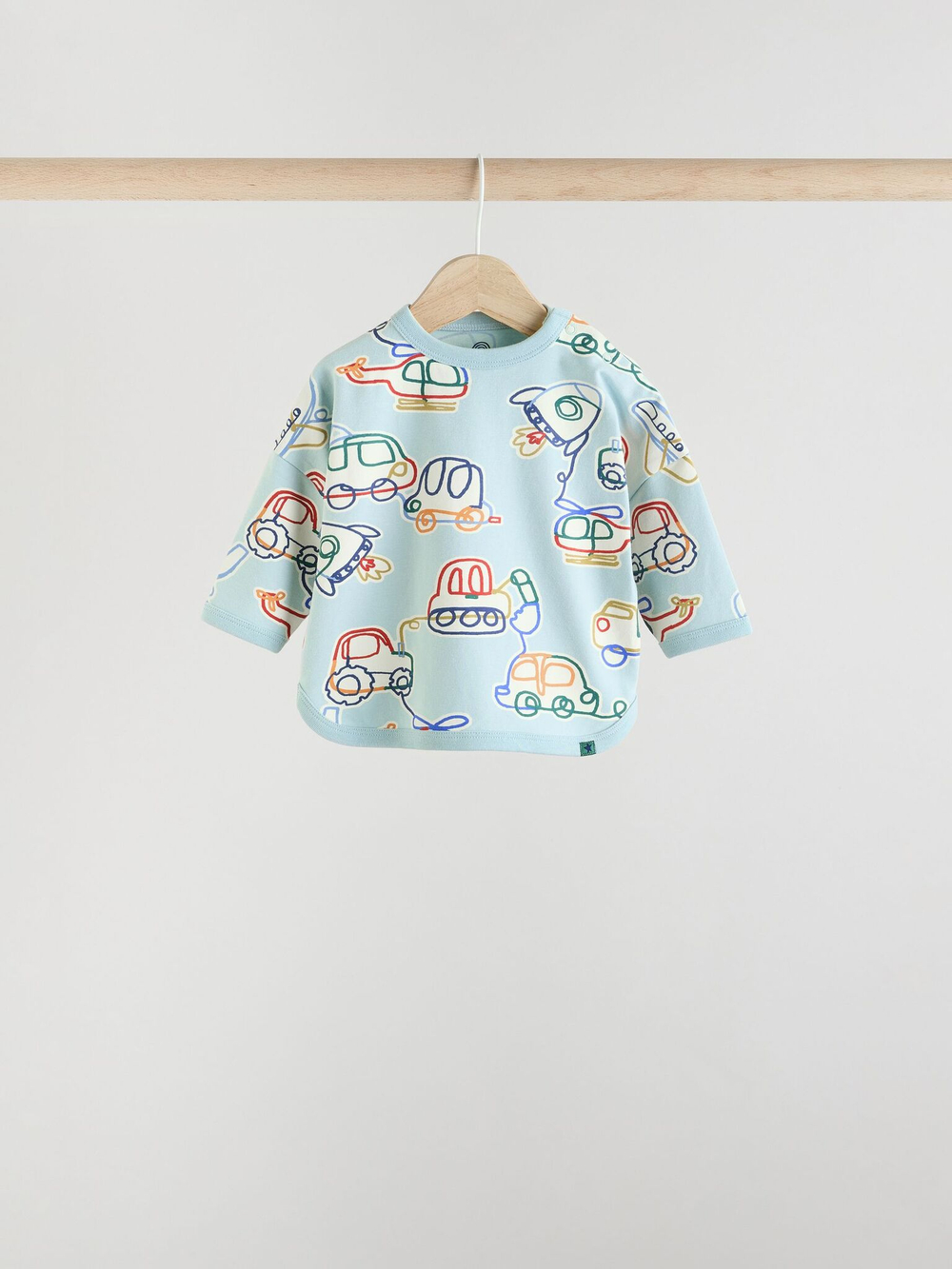 Лонгслив и легинсы в комплекте для малышей Next E48-114, 3 шт., Синий, Голубой, Серый