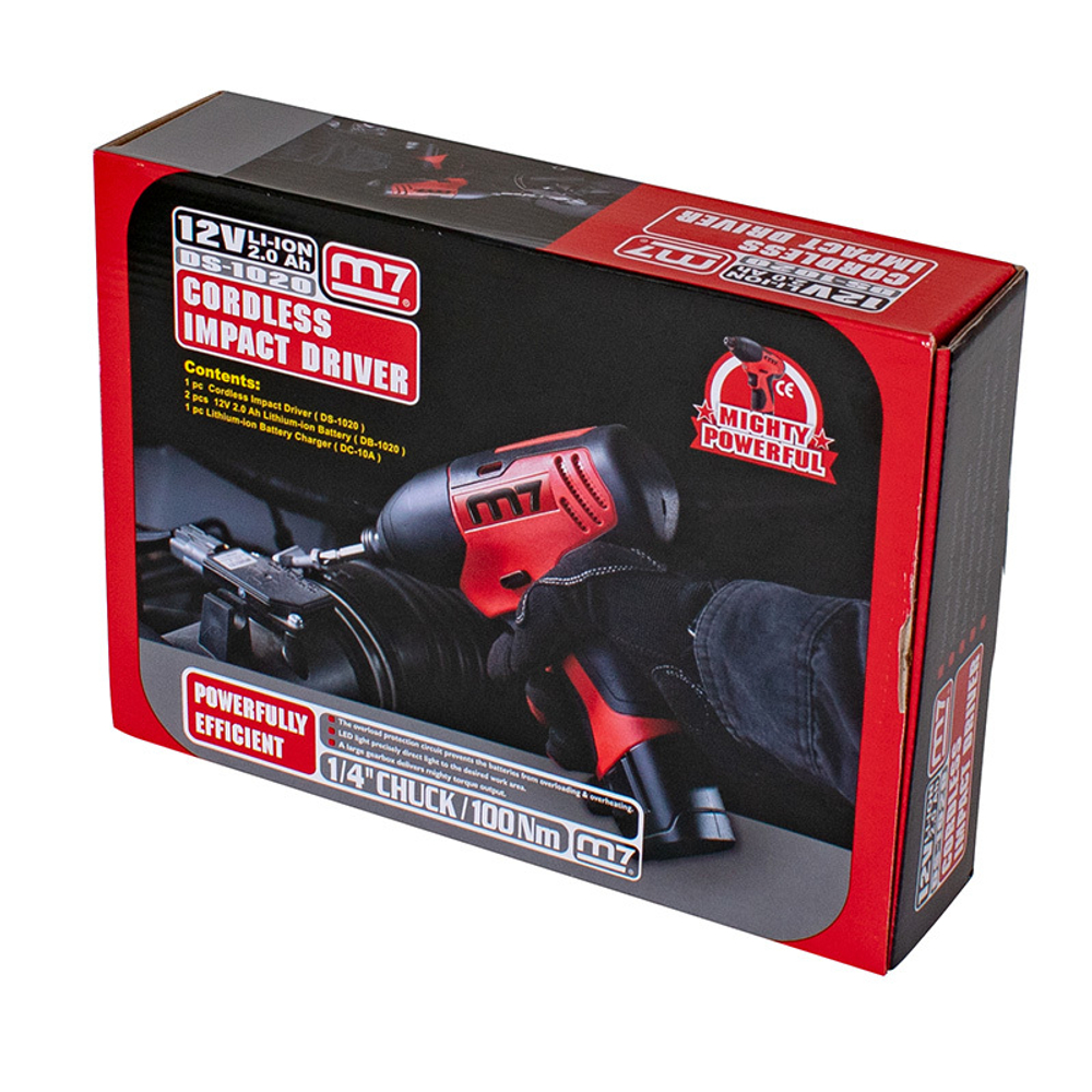 Аккумуляторный ударный шуруповерт 12В MIGHTY SEVEN DS-10202