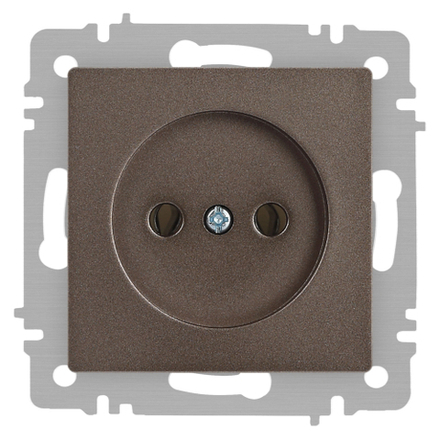 Розетка Intro Accent 6-201-08 2P 16А-250В IP20 СУ AL/CU бронза