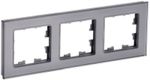 BRITE Рамка 3 -местная РУ-3-2-БрСе стекло серый IEK