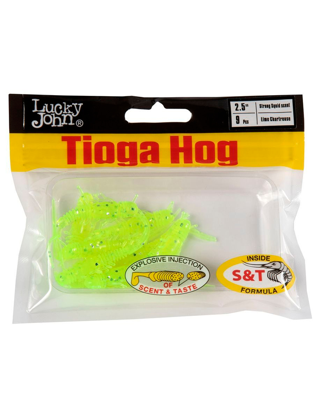 Виброхвосты съедобные искусственные LJ Pro Series TIOGA HOG 2.5in (06.35)/S13 9 шт. в упак.