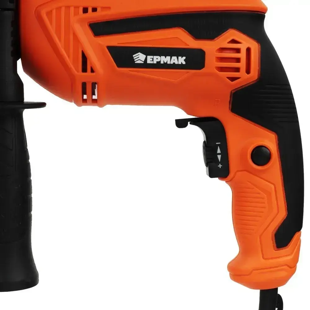 Дрель ударная электро ДУ-780, 780Вт, быстрозаж. патрон 13мм, 0-3000 об/мин, рег.скор,реверс. электродрель