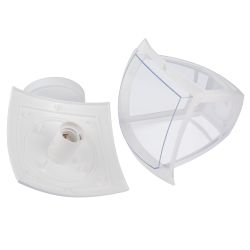 Садово-парковый светильник ЭРА НБУ 07-40-002 Дели 2 белый 4 гранный настенный IP44 Е27 max60Вт | Садово-парковые светильники