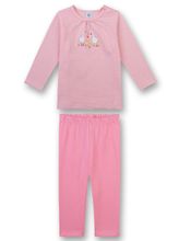 Пижама с длинным рукавом для девочки Sanetta, цвет розовый
