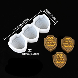 Силиконовый молд для шоколада 3 в 1 «Вымпел 23 февраля»