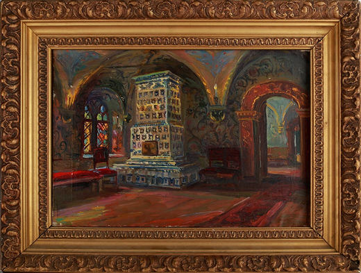 Соловьева Г.С. (1908–1984) Теремной дворец. Эскиз к картине. Холст, масло. СССР. 1950-е.