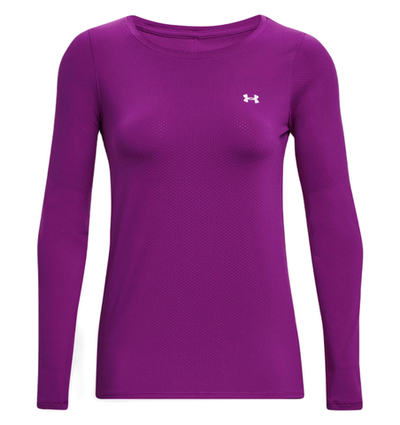 Женская теннисная футболка (dł. Рукава) Under Armour HeatGear Armour Long Sleeve - purple