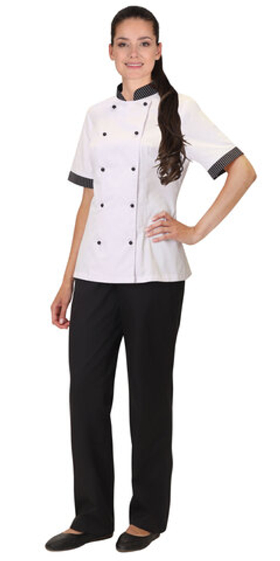Китель женский белый с отделкой