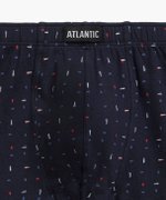 Мужские трусы шорты Atlantic, набор из 3 шт., хлопок, темно-синие + голубые, 3MH-194