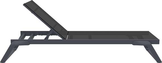 Шезлонг алюминиевый Tropic, темно-серый