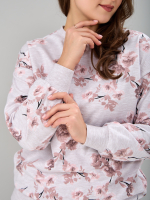 Костюм с брюками КБ-90М/бежмеланж-кофецветы