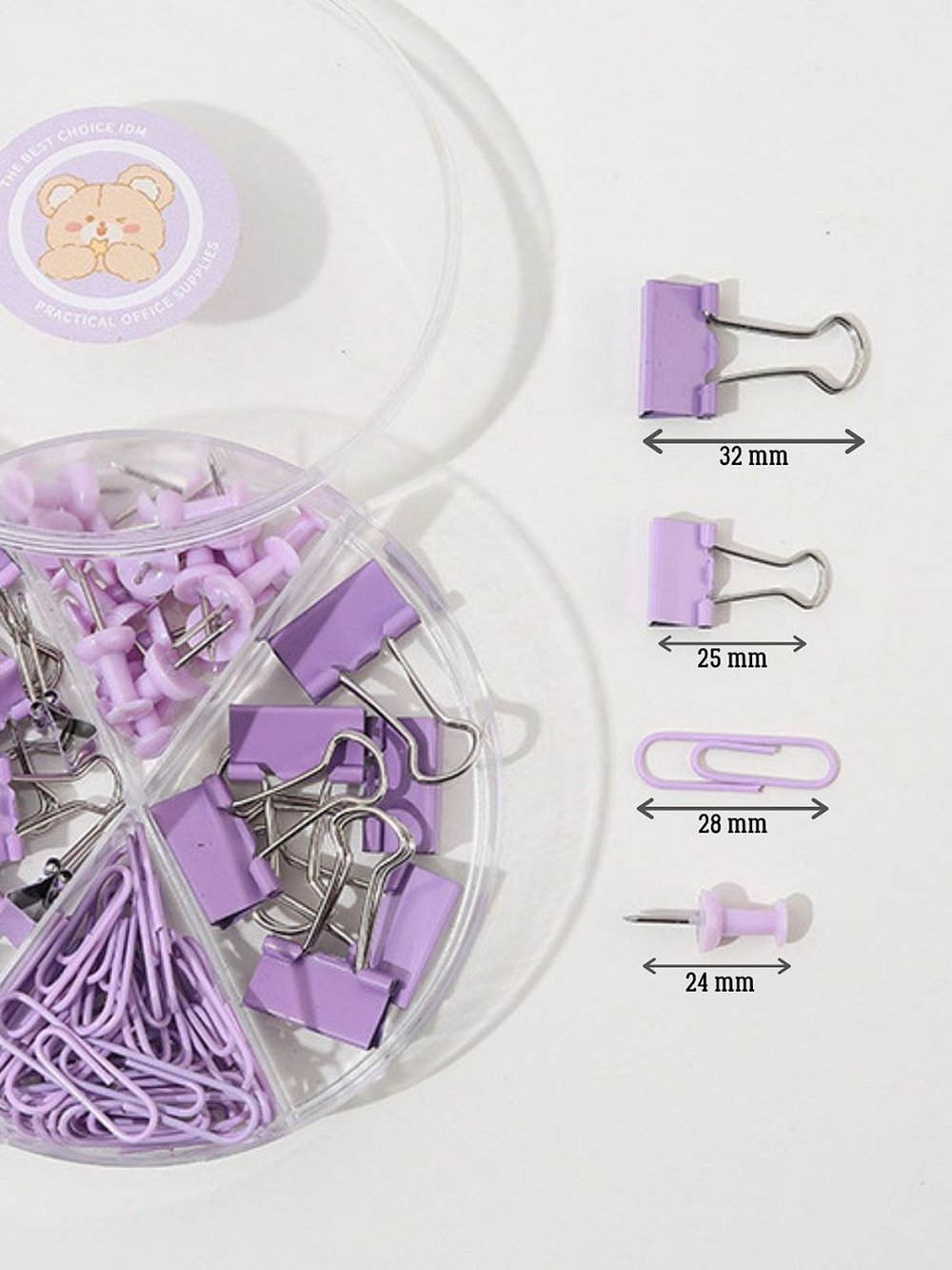 Набор канц. фиолетовый из 4-х предметов