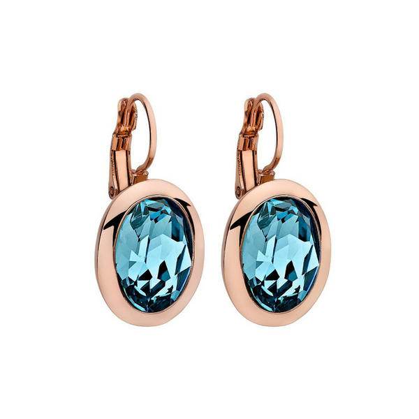 Серьги Qudo Tivola aquamarine 303017 BL/RG