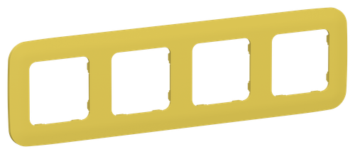 FLITE Рамка 4-местная РУ-4-А-ФлЖК желтый карри IEK
