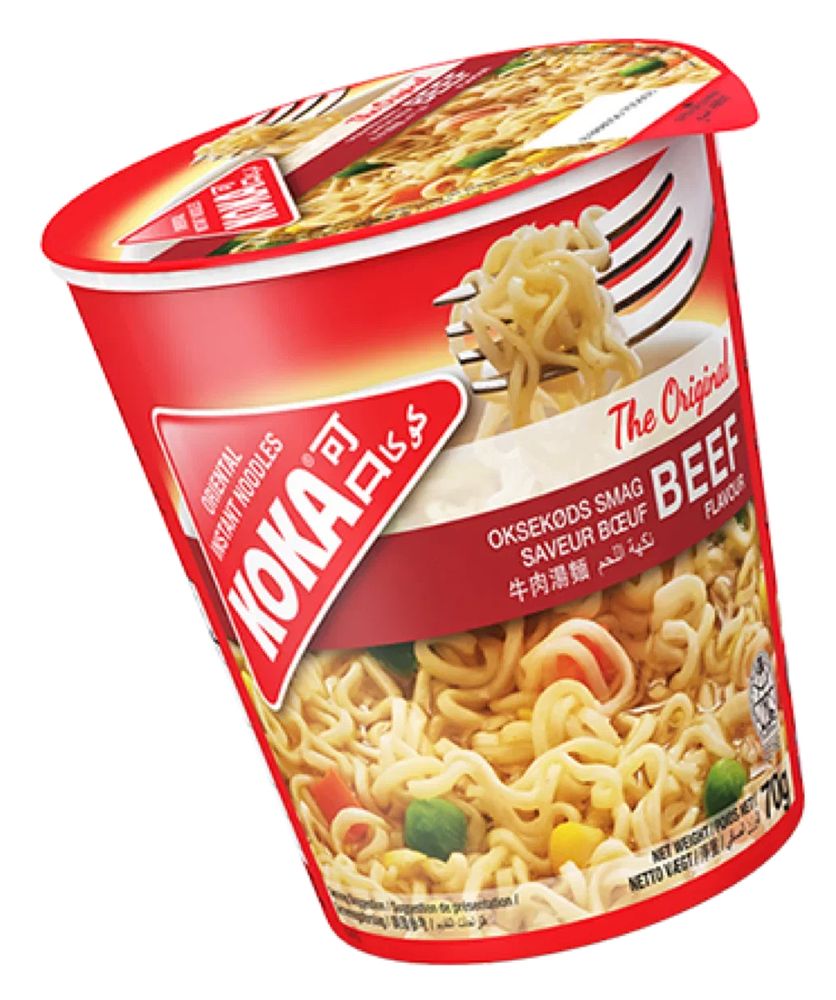 Лапша KOKA Original со вкусом говядины в чаше 70 г 6 шт