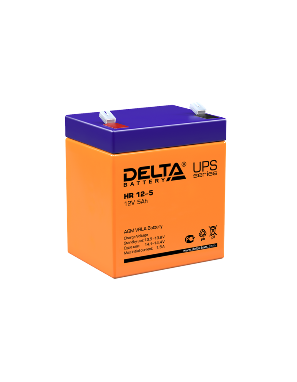 Delta Аккумуляторная батарея для ИБП HR 12-5 (12V/5Ah)