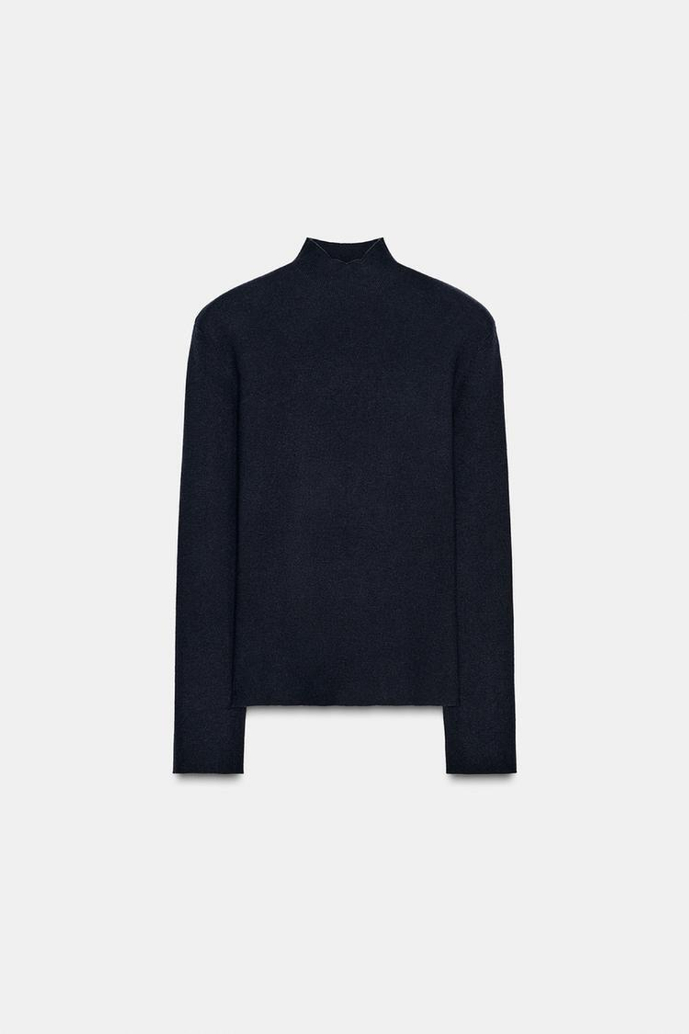 ZARA ТРИКОТАЖНЫЙ ТОП С ОТКРЫТОЙ СПИНОЙ, МОРСКОЙ СИНИЙ