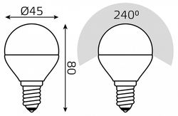 Набор ламп светодиодных Gauss Basic E14 5.5Вт 4100K 10531252T