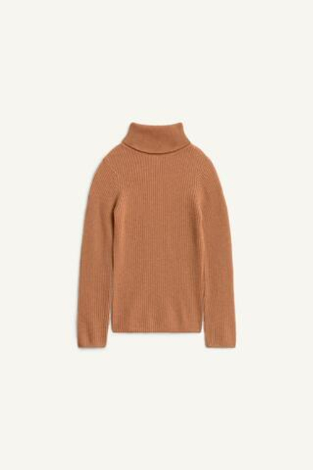 ZARA СВИТЕР С ВЫСОКИМ ВОРОТНИКОМ, ОХРА