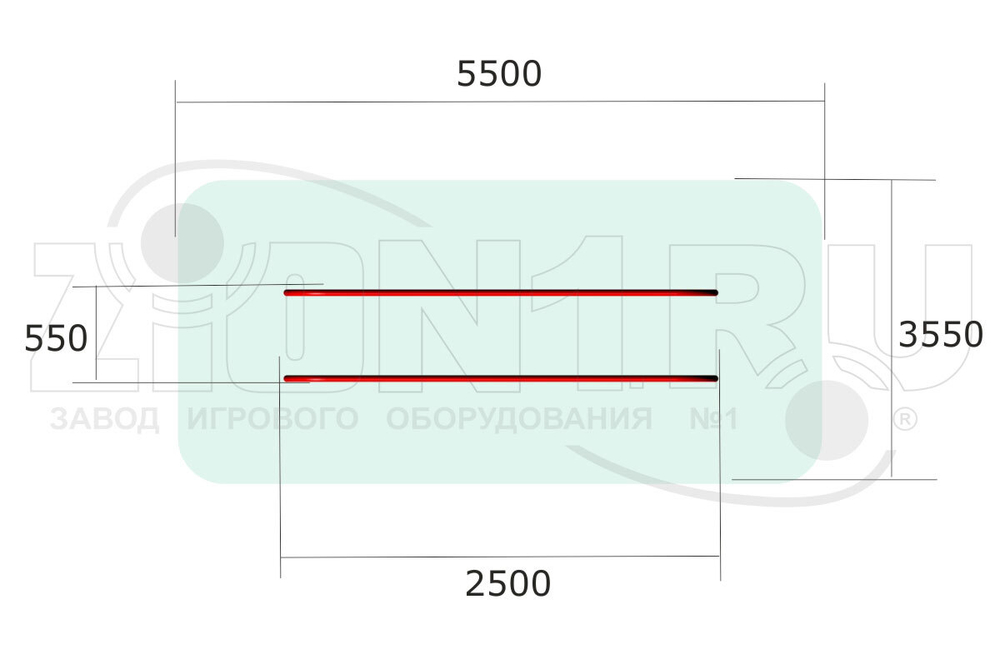 Брусья уличные М2 СЭ190 для спортивной площадки