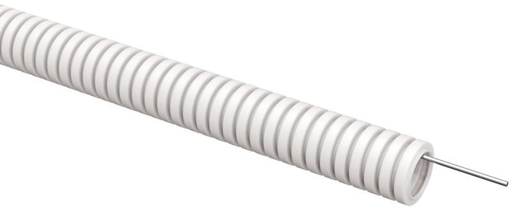 Труба гофрированная ПВХ d20мм с протяжкой бел. (уп.100м) ELASTA IEK ET-TG21-121-020-100-K01 Труба гофрированная ПВХ d20мм с протяжкой бел. (уп.100м) ELASTA IEK ET-TG21-121-020-100-K01