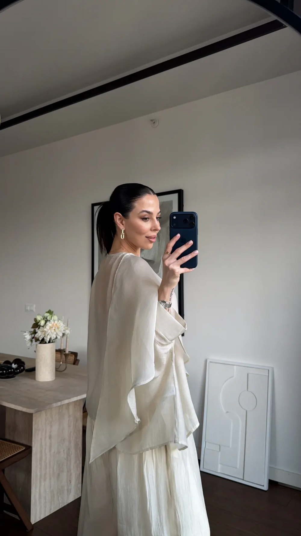 Блуза многоярусная с накидкой