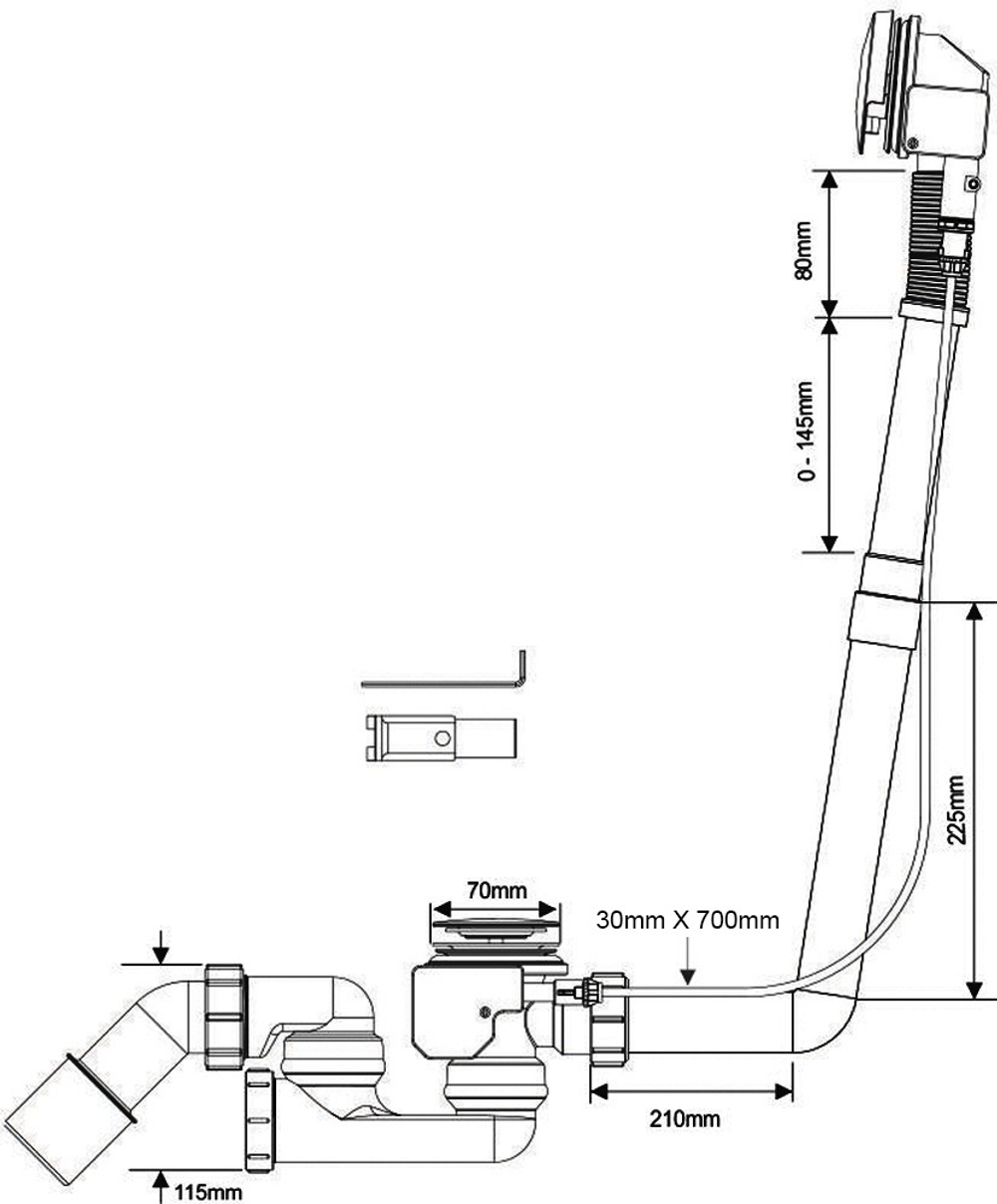 Обвязка для ванны McALPINE MRB13CB1SR