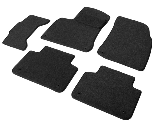 Коврики текстильные в салон автомобиля AutoFlex Business для Volkswagen Touareg III поколение 2018-н.в., графит, с крепежом, 5 частей, 5580301