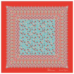 Платок BALANCINE ROUGE Платок 100% /бирюзовый Petrusse 90x90 Красный / Голубой