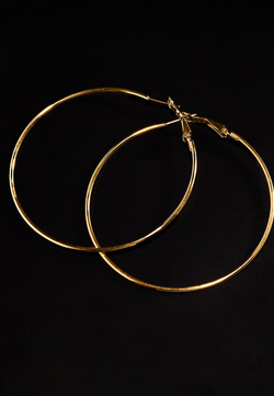 STRADIVARIUS Водонепроницаемые серьги-кольца, желтый