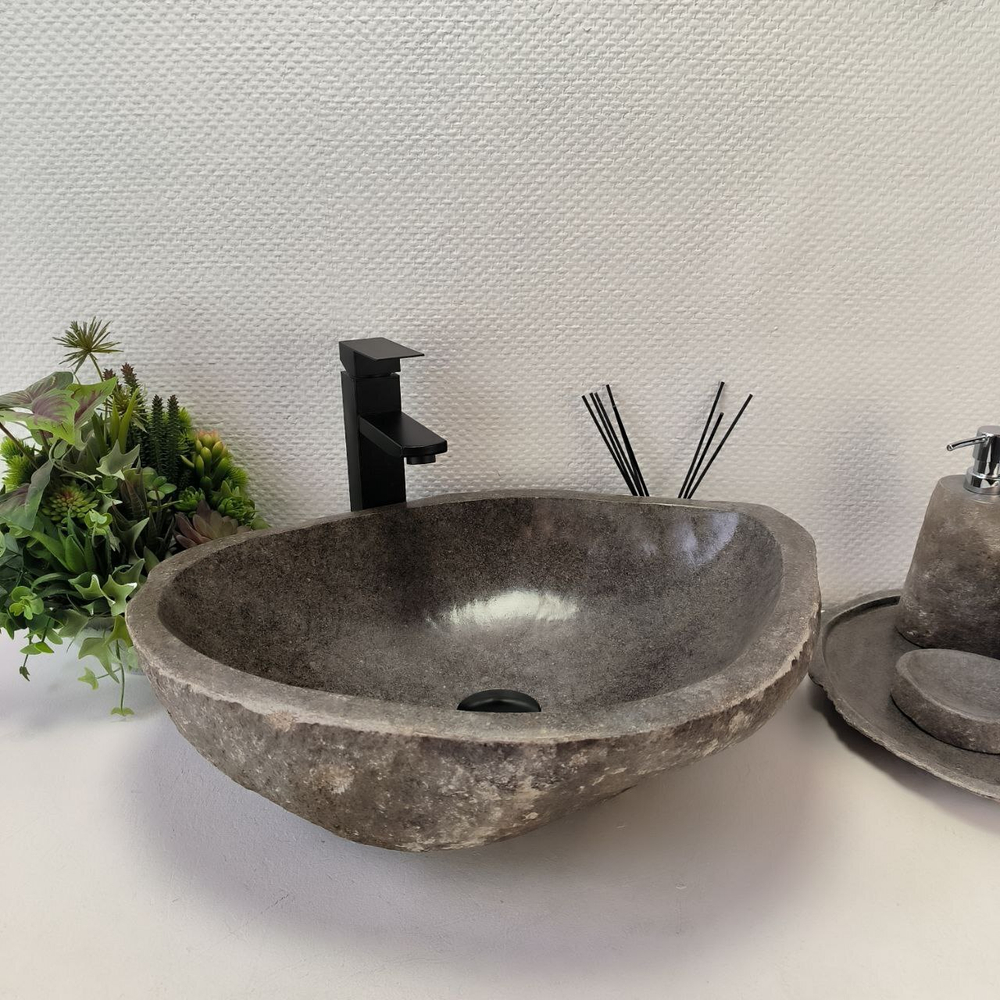 Раковина из речного камня RS-63308 (53*42*15) 0122