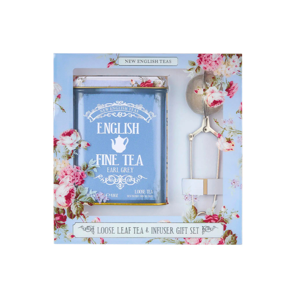 New English Teas Набор с листовым чаем Tea & Infuser Gift Set, Earl Grey, 125г