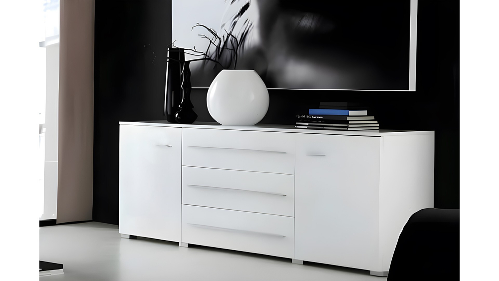 Комод Ганг Белый Фасадный 0101 160*42*73 см, Белый Фасадный   Фиеста