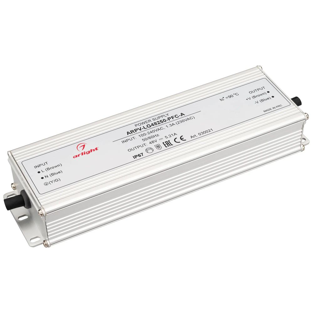 Блок питания ARPV-LG48250-PFC-A (48V, 5.21A, 250W) (Arlight, IP67 Металл, 5 лет) 030021
