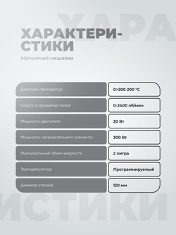 Магнитная мешалка лабораторная с подогревом
