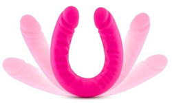 Розовый двусторонний фаллоимитатор 18 inch Silicone Slim Double Dong - 45,7 см.