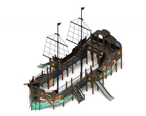 Детский игровой комплекс Флагман (Летучий голландец) (винтовой скат) ДИК 2.03.3.03-11