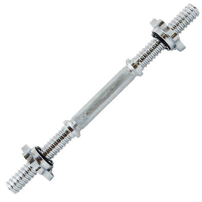 Гриф гантельный TORRES, PL5031, d25 мм, 40 см, сталь, замок-гайка, хром