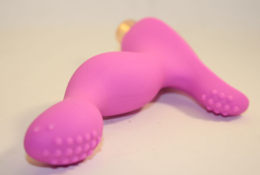 Розовый вибратор для стимуляции точки G и клитора (Цвет: розовый)