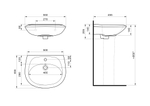 Раковина Santek Бриз 55 отверстие под смеситель 1WH110460