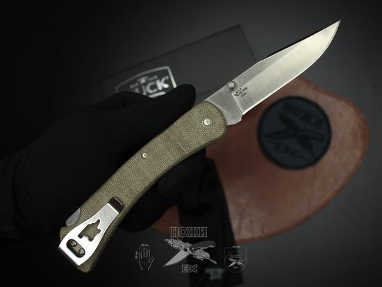 Складной нож BUCK 0110ODS4 110 Slim Knife Pro c клинком из стали CPM-S30V, рукоять микарта