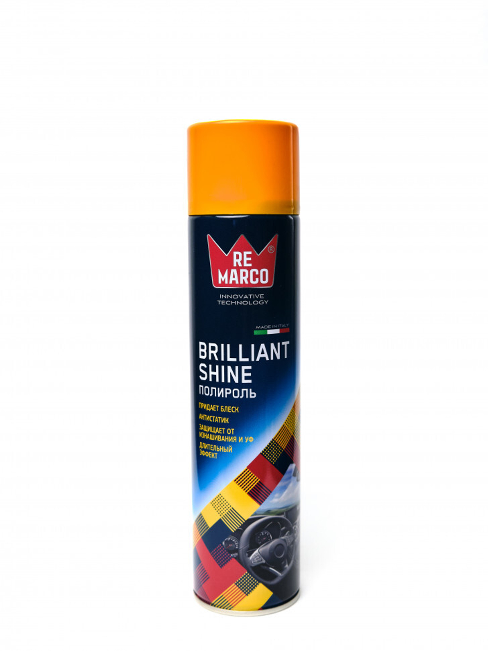 RM-431 RE MARCO  Полироль пластика BRILLIANT SHINE 400 мл (аэр.), TUTTI FRUTTI