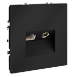 Розетка телевизионная встраиваемая VOLTUM S70 TV+RJ45 кат. 6, (графит)