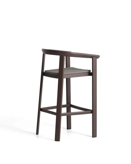 Уличный барный стул Erice из алюминия и веревки коричневого цвета, 75 см