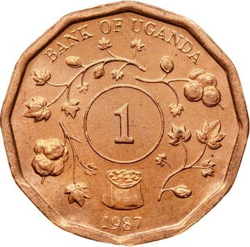 1 шиллинг 1987 Уганда