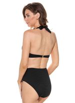 Однотонный купальник Daiquiri: формованный лиф с большой чашкой и высокие плавки (Размер: D/M) (Цвет: красный)